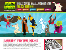 Tablet Screenshot of monster-creations.com